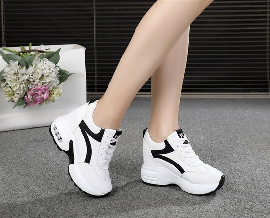Women's Sports Height Increasing Insole Wedge Platform Shoes $54.06 Dana Fashion Color: Black 2069 Label Size: 35 Women's shoes Product information: Lining material: cloth Color: white small [2028 labels, black small [2028 labels, pink small [2028 labels,