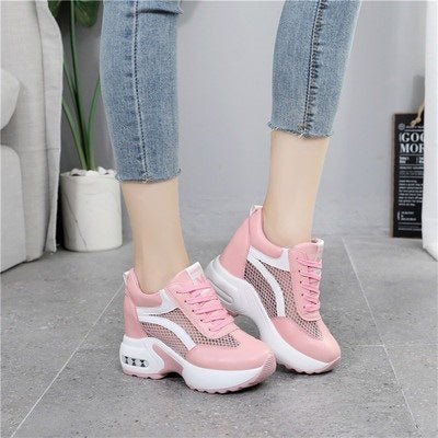 Women's Sports Height Increasing Insole Wedge Platform Shoes $54.06 Dana Fashion Color: Black 2069 Label Size: 35 Women's shoes Product information: Lining material: cloth Color: white small [2028 labels, black small [2028 labels, pink small [2028 labels,