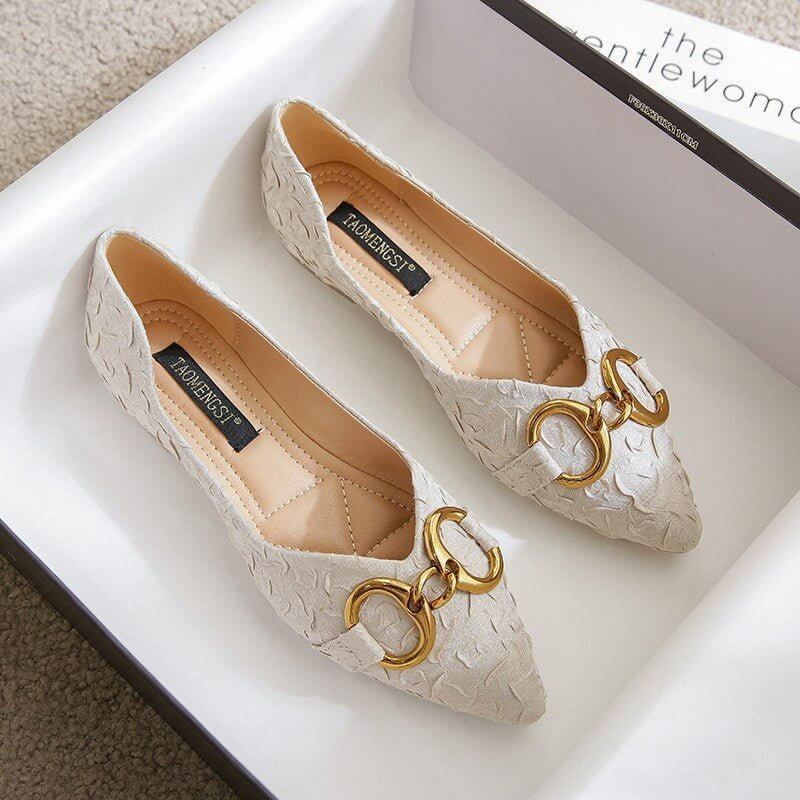 Women's Square Toe Large Size Gentle Rhinestone Square Buckle Soft Flat Bottom Slip-on Beanie Low-cut Flat Shoes $84.90 Dana Fashion Color: Apricot H Button Size: 33 Women's shoes Product information: Pattern: solid color Inner material: Microfiber Color: