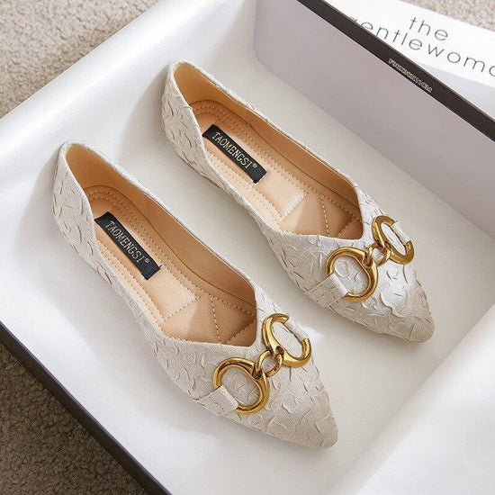 Women's Square Toe Large Size Gentle Rhinestone Square Buckle Soft Flat Bottom Slip-on Beanie Low-cut Flat Shoes $84.90 Dana Fashion Color: Apricot H Button Size: 33 Women's shoes Product information: Pattern: solid color Inner material: Microfiber Color: