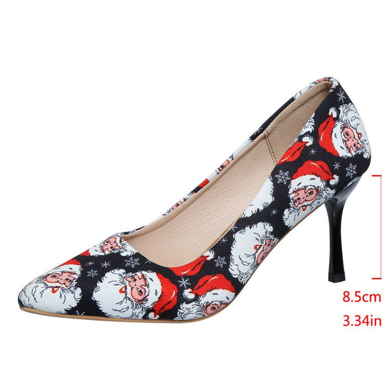 Women's Stiletto Heel Fashion Shoes $32.83 Dana Fashion Color: Black And White Size: 35 Women's shoes Product information: Pattern: solid color Lining material: pu Applicable sports: Universal Color: black, gold, plaid Gold, plaid black, skull pattern, Ch