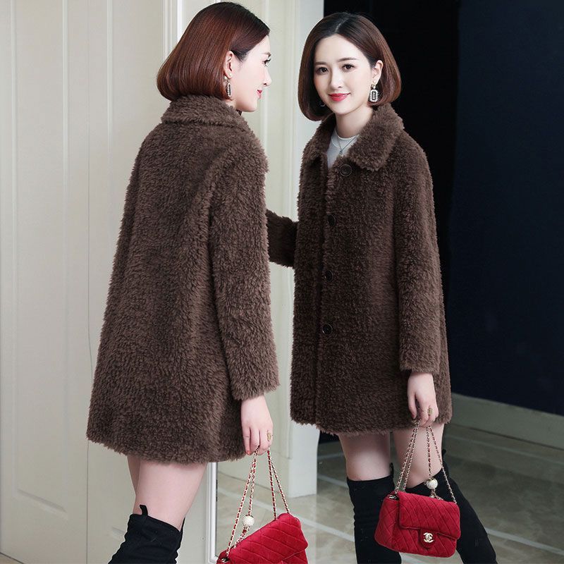 Women's Thick Faux Cashmere Coat Mid-length $29.90 Dana Fashion Color: Dark Coffee Color Size: 2XL Women's clothing Product information: Pattern: consult customer service Color: sapphire blue, caramel, Rose Red, dark brown, light brown, wine red Size: M,L