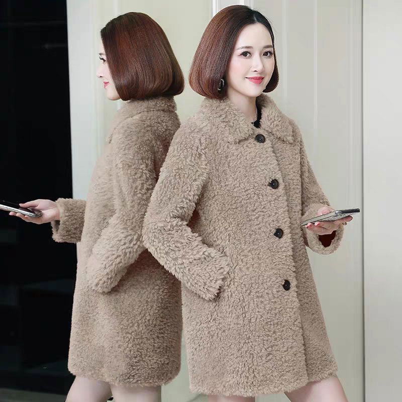 Women's Thick Faux Cashmere Coat Mid-length $29.90 Dana Fashion Color: Light Brown Size: 2XL Women's clothing Product information: Pattern: consult customer service Color: sapphire blue, caramel, Rose Red, dark brown, light brown, wine red Size: M,L,XL,2X