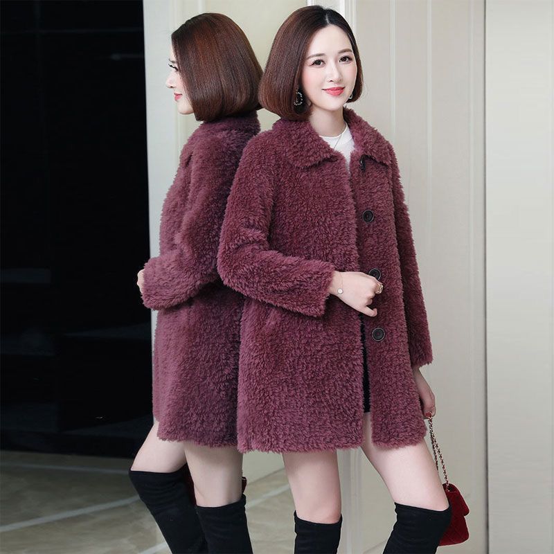 Women's Thick Faux Cashmere Coat Mid-length $29.90 Dana Fashion Color: Rose Red Size: 2XL Women's clothing Product information: Pattern: consult customer service Color: sapphire blue, caramel, Rose Red, dark brown, light brown, wine red Size: M,L,XL,2XL,3