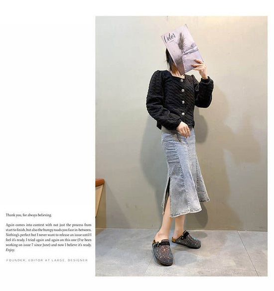 Women's Thick Soled Casual Belt Buckle Toe Slippers $39.90 Dana Fashion Color: Black Size: 35 Women's shoes Product information: Pattern: solid color Lining material: pu Color: Black Size: 35,36,37,38,39,40,41,42,43,44,45 Sole craft: viscose shoes Sole ma
