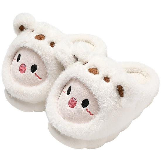 Women's Thick-soled Plush Warm Winter Cotton Slippers $48.78 Dana Fashion Color: Light Coffee Size: 36 to 37 Women's shoes Product information: Color: light gray, white, light brown Heel height: flat Heel shape: round Size: 36-37 suitable for 35-36 inner