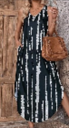 Women's Tie Dye Tank Max Dress Sleeveless V Neck Asymmetrical Split Hem Dresses With Pocket Vacation Dress $26.49 Dana Fashion Color: Black Size: 2XL Women's clothing نوع القماش: 95% بوليستر، 5% إيلاستن تعليمات العناية: غسيل آلي معلومات المقاس: المقاس : S