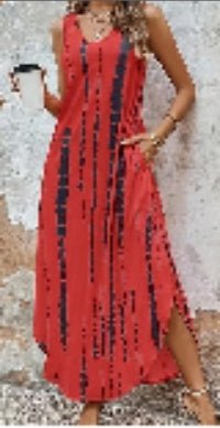Women's Tie Dye Tank Max Dress Sleeveless V Neck Asymmetrical Split Hem Dresses With Pocket Vacation Dress $26.49 Dana Fashion Color: Red Size: 2XL Women's clothing نوع القماش: 95% بوليستر، 5% إيلاستن تعليمات العناية: غسيل آلي معلومات المقاس: المقاس : S،