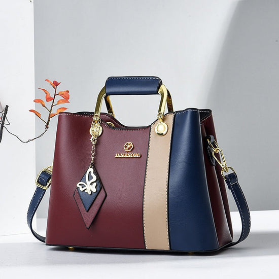 Women's Underarm Elegant One-shoulder Portable Messenger Bag $57.00 Dana Fashion Color: Red And Blue Women's Bags Product information: Lining texture: Polyester Color: white and blue, pink and blue, green and white, black and white, red and blue, khaki an