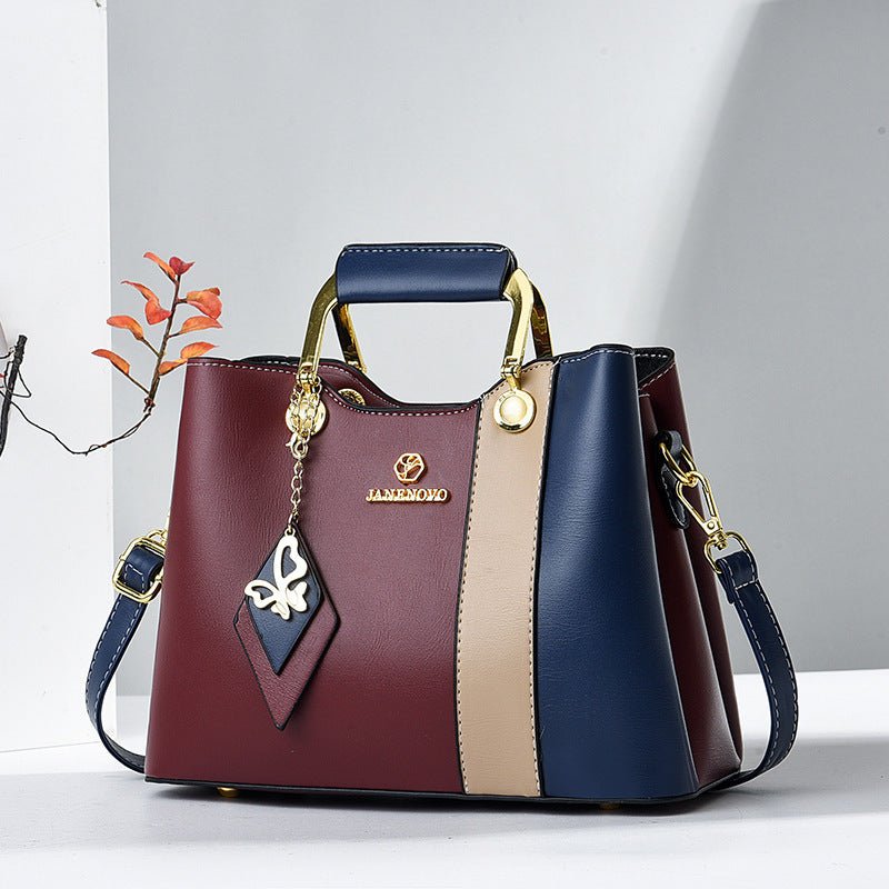 Women's Underarm Elegant One-shoulder Portable Messenger Bag $57.00 Dana Fashion Color: Red And Blue Women's Bags Product information: Lining texture: Polyester Color: white and blue, pink and blue, green and white, black and white, red and blue, khaki an