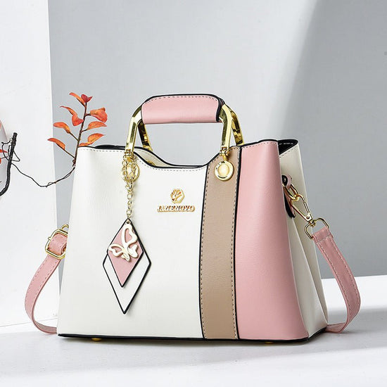 Women's Underarm Elegant One-shoulder Portable Messenger Bag $57.00 Dana Fashion Color: White Splicing Pink Women's Bags Product information: Lining texture: Polyester Color: white and blue, pink and blue, green and white, black and white, red and blue, k
