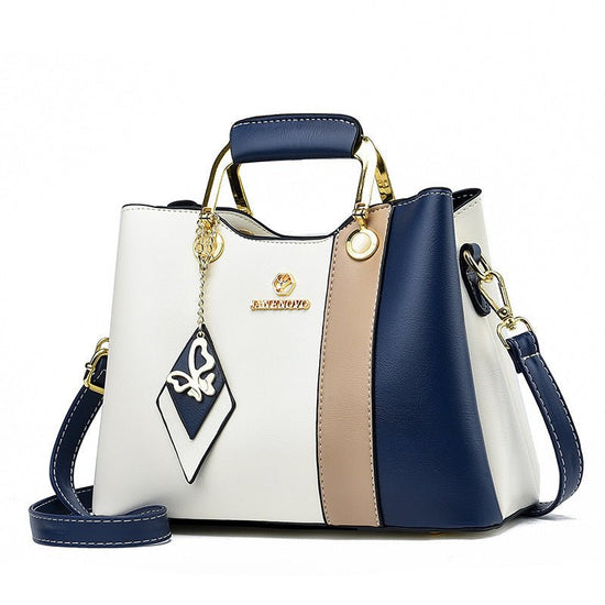 Women's Underarm Elegant One-shoulder Portable Messenger Bag $57.00 Dana Fashion Color: Black And White Women's Bags Product information: Lining texture: Polyester Color: white and blue, pink and blue, green and white, black and white, red and blue, khaki