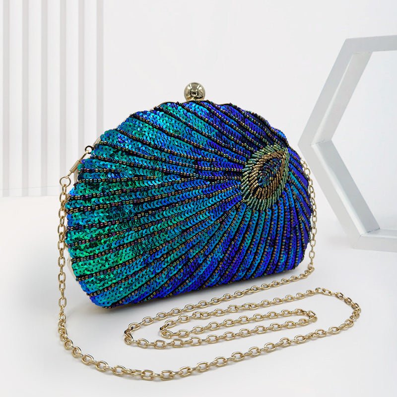 Women's Vintage Beaded One-shoulder Crossbody Chain Handbag $64.21 Dana Fashion Color: Black Women's Bags Product information: Material: Silk surface Material texture: polyester Internal structure of the bag: mobile phone bag, ID bag Hardness: Hard Outer