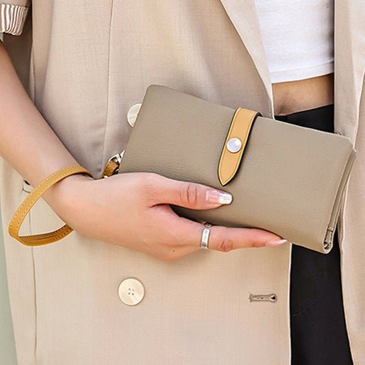 Women's Wallet Contrast Color Hasp Long Zipper Multi-functional Simple Fashion Clutch $34.19 Dana Fashion Color: Black Women's Bags Product information: Pattern: solid color Lined text: Polyester Applicable scenarios: Daily match Color: black, pink, white