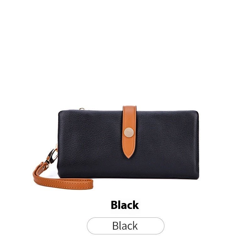 Women's Wallet Contrast Color Hasp Long Zipper Multi-functional Simple Fashion Clutch $34.19 Dana Fashion Color: Black Women's Bags Product information: Pattern: solid color Lined text: Polyester Applicable scenarios: Daily match Color: black, pink, white