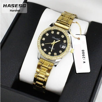 Black Gold Band Watch