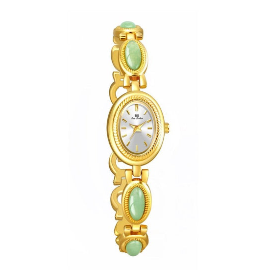 Women's Watch Ladies Bracelet Luxury Brand Waterproof Retro Natural Dongling Stone Hetian Jade Advanced Chain Watches Gift $42.00 Dana Fashion Color: Gold White Women's Accessories Overview: Unique design, stylish and beautiful. Good material, High qualit