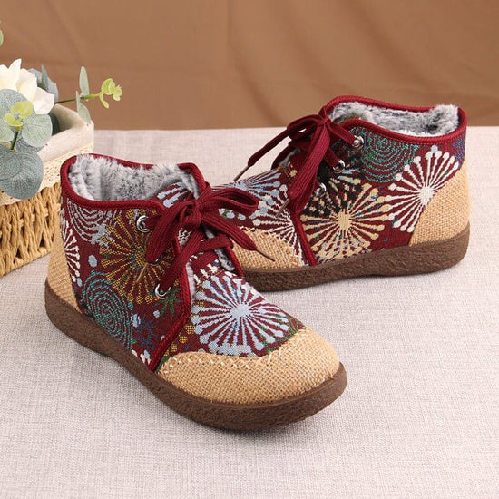 Women's Winter Cloth Shoes Non-slip $39.50 Dana Fashion Color: Red Size: 35 Women's shoes Product information: Lining material: artificial plush Applicable sports: Universal Color: black, red Upper height: Mid-top Heel height: mid heel (3-5CM) Heel shape: