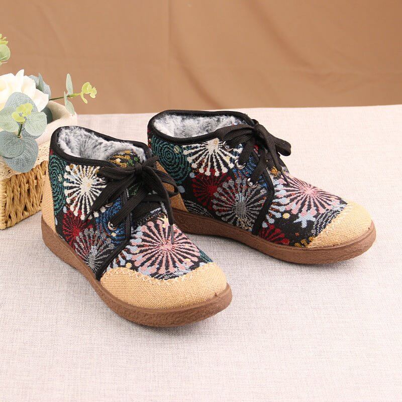 Women's Winter Cloth Shoes Non-slip $39.50 Dana Fashion Color: Black Size: 35 Women's shoes Product information: Lining material: artificial plush Applicable sports: Universal Color: black, red Upper height: Mid-top Heel height: mid heel (3-5CM) Heel shap