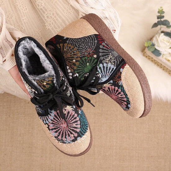 Women's Winter Cloth Shoes Non-slip $39.50 Dana Fashion Color: Black Size: 35 Women's shoes Product information: Lining material: artificial plush Applicable sports: Universal Color: black, red Upper height: Mid-top Heel height: mid heel (3-5CM) Heel shap