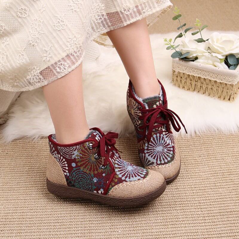 Women's Winter Cloth Shoes Non-slip $39.50 Dana Fashion Color: Black Size: 35 Women's shoes Product information: Lining material: artificial plush Applicable sports: Universal Color: black, red Upper height: Mid-top Heel height: mid heel (3-5CM) Heel shap