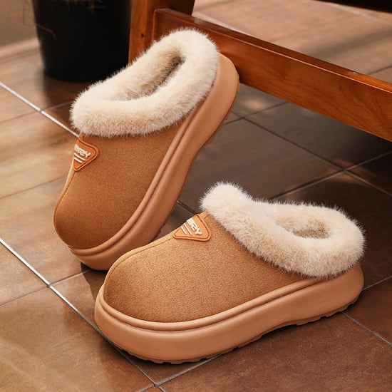 Women's Winter Wear Non-slip Thick Bottom Simple Fashion Home Fluffy Slippers $36.58 Dana Fashion Color: Black Size: 36to37 Women's shoes Product information: Pattern: solid color Lining material: artificial velboa Color: Camel, coffee, black Heel height: