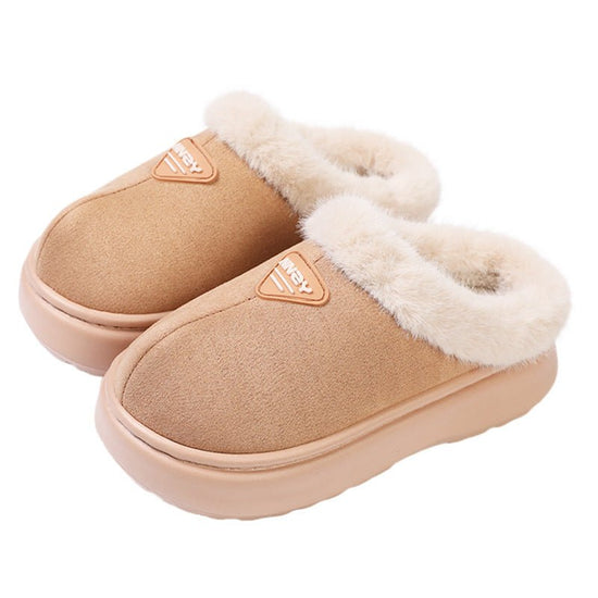 Women's Winter Wear Non-slip Thick Bottom Simple Fashion Home Fluffy Slippers $36.58 Dana Fashion Color: Black Size: 36to37 Women's shoes Product information: Pattern: solid color Lining material: artificial velboa Color: Camel, coffee, black Heel height: