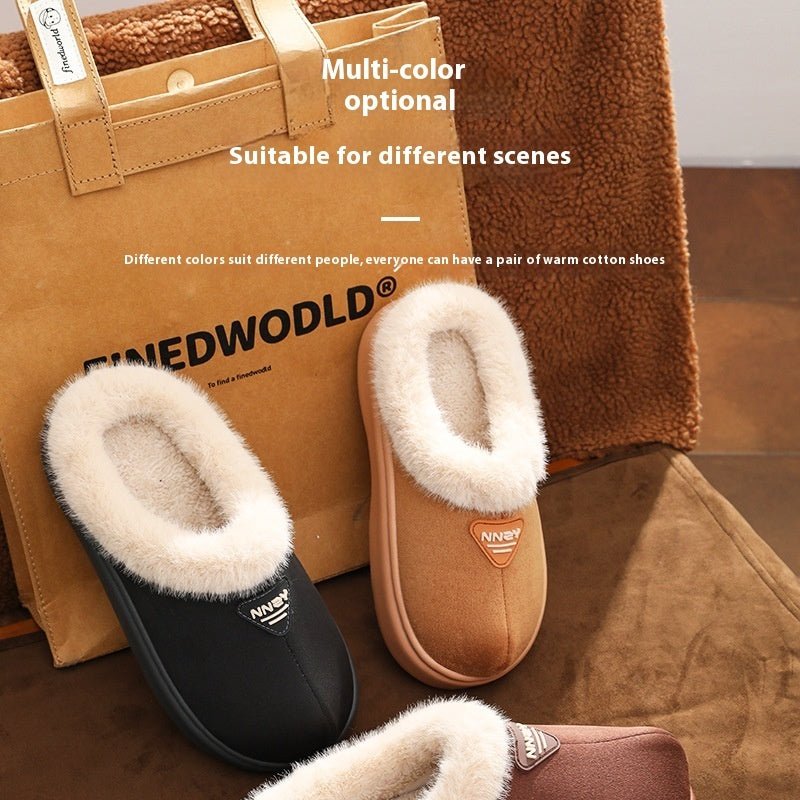 Women's Winter Wear Non-slip Thick Bottom Simple Fashion Home Fluffy Slippers $36.58 Dana Fashion Color: Black Size: 36to37 Women's shoes Product information: Pattern: solid color Lining material: artificial velboa Color: Camel, coffee, black Heel height: