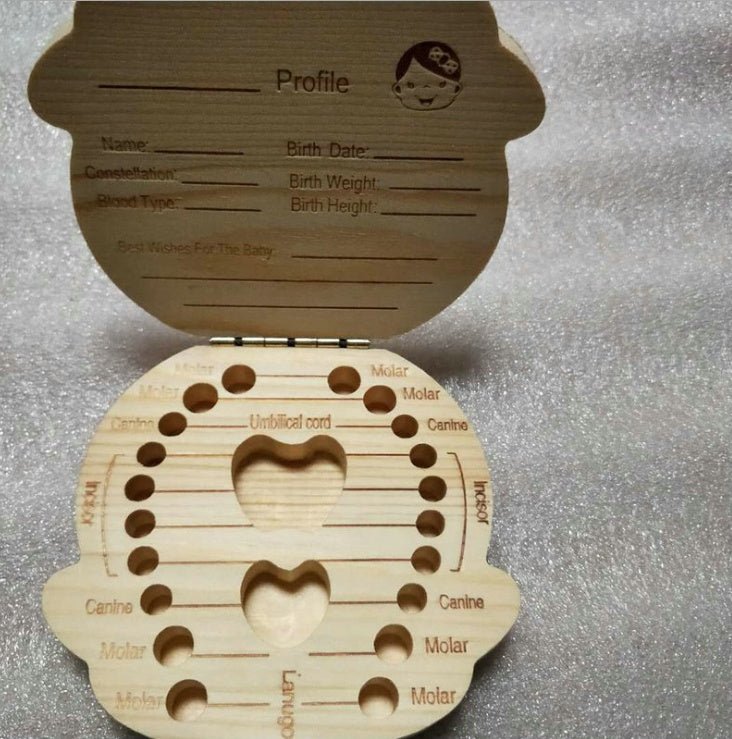 Wood Storage Box for Baby Kids Tooth Box Organizer $12.72 Dana Fashion style: Black boy Model: English Toys & Hobbies Overview: Excellent material, not easy to break Exquisite design, beautiful appearance Specification: Material: wood Style: Girl /Boy Siz