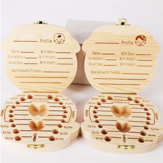 Wood Storage Box for Baby Kids Tooth Box Organizer $12.72 Dana Fashion style: Black boy Model: English Toys & Hobbies Overview: Excellent material, not easy to break Exquisite design, beautiful appearance Specification: Material: wood Style: Girl /Boy Siz