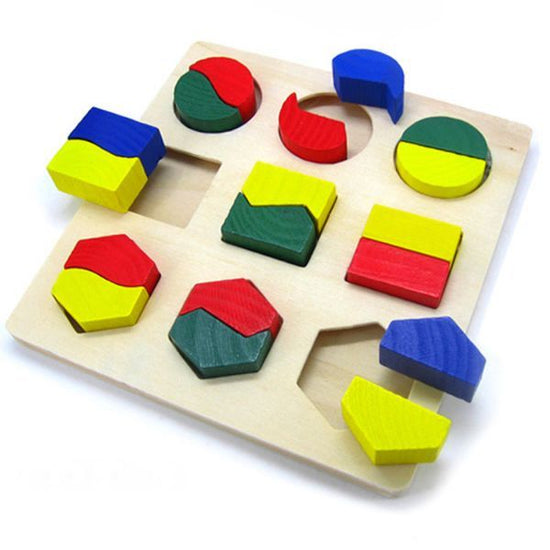 Wooden Geometrical Shape Baby Toy Jigsaw $9.28 Dana Fashion Style: 1 Toys & Hobbies Material Wooden Color Colors Mixture Size 15*15*0.6cm Weight 0.2kg