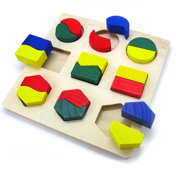 Wooden Geometrical Shape Baby Toy Jigsaw $9.28 Dana Fashion Style: 1 Toys & Hobbies Material Wooden Color Colors Mixture Size 15*15*0.6cm Weight 0.2kg