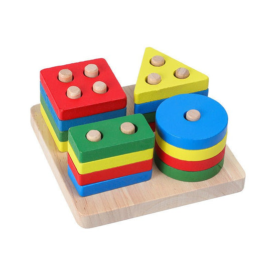 Wooden Toys Rattles Educational Toy Rainbow Blocks Montessori Baby Colorful Kids Music $24.13 Dana Fashion style: Geometry four sets Toys & Hobbies Product information Material: Wooden Brand: Zhenxiang Toys Packing method: paper box, net bag Ability train