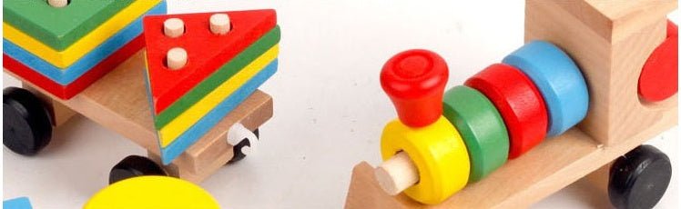 Wooden Train Three-section Tractor Toy Children's Intelligence Puzzle Toys Educational Toys $25.59 Dana Fashion default: default Toys & Hobbies Product information: Material: wood Length: total length 28*9*6CM/small shape block 5*2*0.8CM Contains: 1 locom