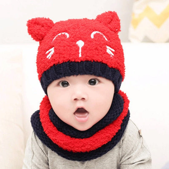 Wool scarf baby hat $17.01 Dana Fashion Color: Big Red Baby Clothing material: Wool Size: 6-12 months, one size Features: 100% brand new premium Spring, autumn and winter seasons Novel and stylish design, very popular and very flexible Its unique design w
