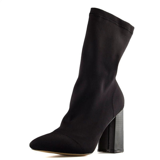 Wool stretch boots women thick heel sock boots ankle boots $65.99 Dana Fashion Color: ArmyGreen Size: 34 Women's shoes Upper material: microfiber Sole material: Europe and America Toe shape: pointed Heel shape: thick heel Heel height: high heel (6-8CM) Po