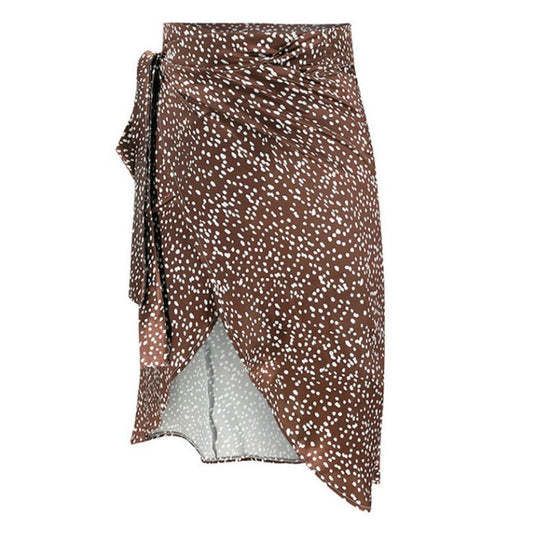 Wraps Skirts Summer High Waist Party Casual $34.50 Dana Fashion Color: Picture color Size: L Women's clothing Product information: Supply category: Spot Style: Street pattern: plain Main image source: real shot without model Fabric name: polyester fiber M