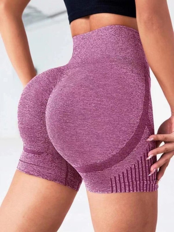 Yoga Leggings Seamless High Elastic High-waist Quick-drying Casual Shorts $11.15 Dana Fashion Size: LtoXL Color: Pink Women's clothing Product information: Function: sports yoga hip hop improvement Color: black, dark gray, blue, pink, green, red, khaki Fa