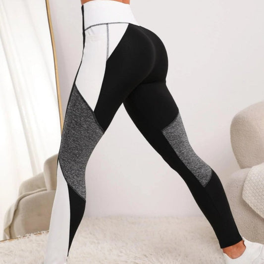 Yoga Pants European And American Stitching Running Pants Women $42.00 Dana Fashion Color: Black And Red Size: L Women's clothing Product information: Pattern: color block stitching Fabric name: ponte-de-roma Applicable scenarios: running sports, fitness e