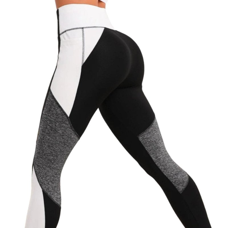 Yoga Pants European And American Stitching Running Pants Women $42.00 Dana Fashion Color: Black And Red Size: L Women's clothing Product information: Pattern: color block stitching Fabric name: ponte-de-roma Applicable scenarios: running sports, fitness e