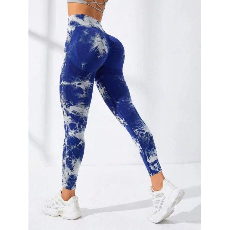 Yoga Pants Hip Lifting Fitness High Waist Bottoming Trousers Tight Women $39.99 Dana Fashion Color: Dark Blue Size: L Women's clothing Product information: Color: purple yellow, red blue, dark green, pink, pink blue, purple green, fluorescent rose, fluore