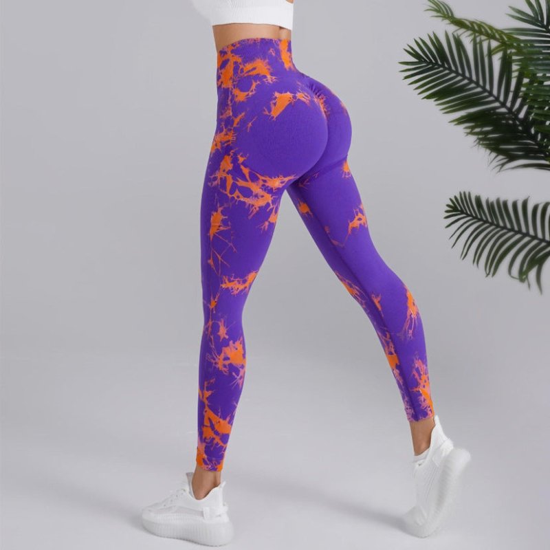 Yoga Pants Hip Lifting Fitness High Waist Bottoming Trousers Tight Women $39.99 Dana Fashion Color: Purple Size: L Women's clothing Product information: Color: purple yellow, red blue, dark green, pink, pink blue, purple green, fluorescent rose, fluoresce