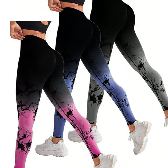 Yoga Pants Hip Lifting Fitness High Waist Bottoming Trousers Tight Women $39.99 Dana Fashion Color: Blue Size: L Women's clothing Product information: Color: purple yellow, red blue, dark green, pink, pink blue, purple green, fluorescent rose, fluorescent