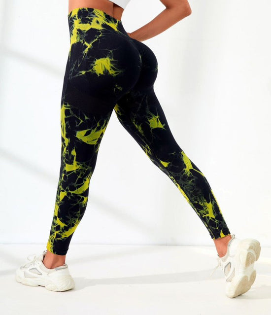 Yoga Pants Hip Lifting Fitness High Waist Bottoming Trousers Tight Women $39.99 Dana Fashion Color: Fluorescent Yellow Size: L Women's clothing Product information: Color: purple yellow, red blue, dark green, pink, pink blue, purple green, fluorescent ros
