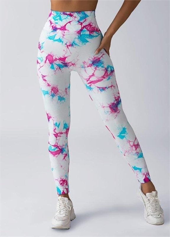 Yoga Pants Hip Lifting Fitness High Waist Bottoming Trousers Tight Women $39.99 Dana Fashion Color: Rose Flower Size: L Women's clothing Product information: Color: purple yellow, red blue, dark green, pink, pink blue, purple green, fluorescent rose, fluo