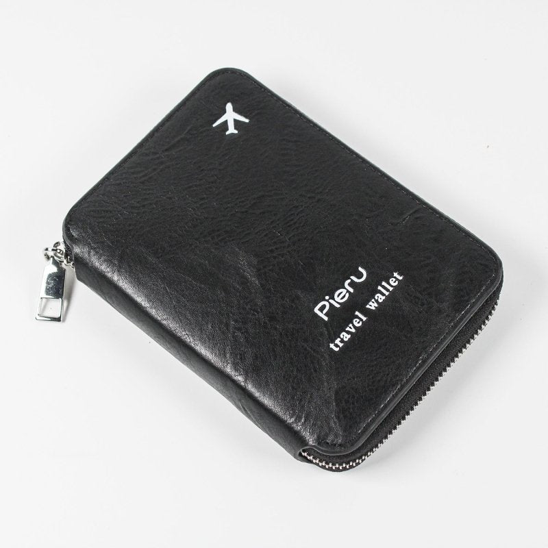 Zipper Passport Holder Multi-functional RFID Anti-theft Swiping Outbound Travel Storage Bag $23.96 Dana Fashion Color: Black Women's Bags Product information: Lining texture: pu Applicable scenarios: Daily matching Color: black, gray white, pink, brown, w