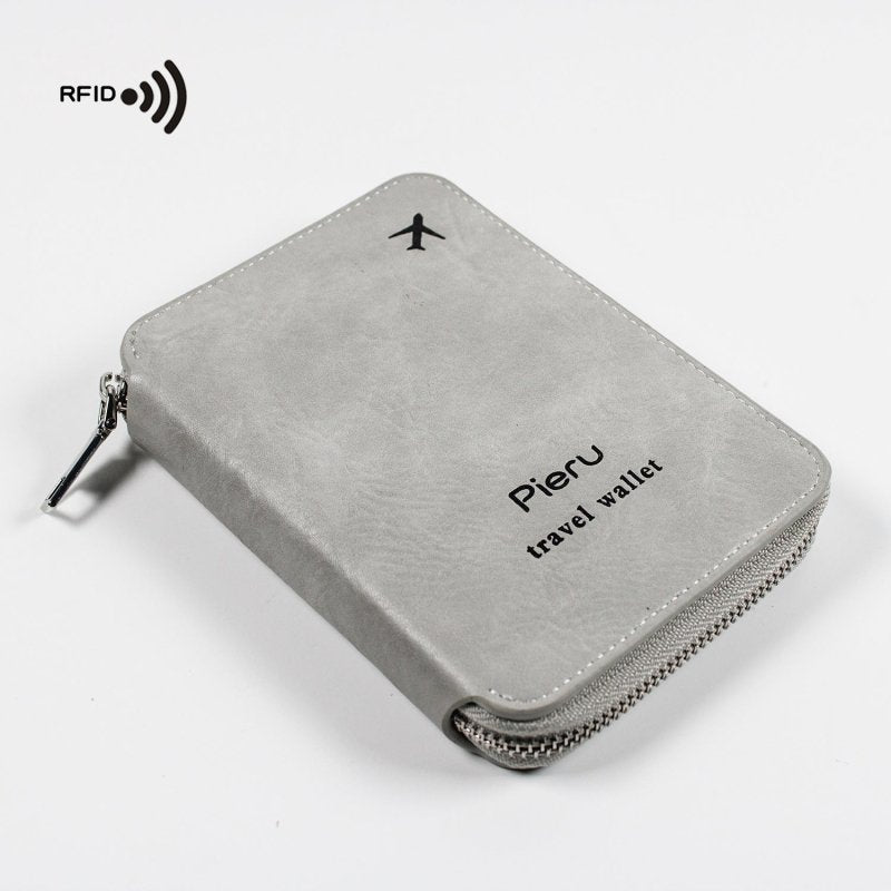 Zipper Passport Holder Multi-functional RFID Anti-theft Swiping Outbound Travel Storage Bag $23.96 Dana Fashion Color: Black Women's Bags Product information: Lining texture: pu Applicable scenarios: Daily matching Color: black, gray white, pink, brown, w