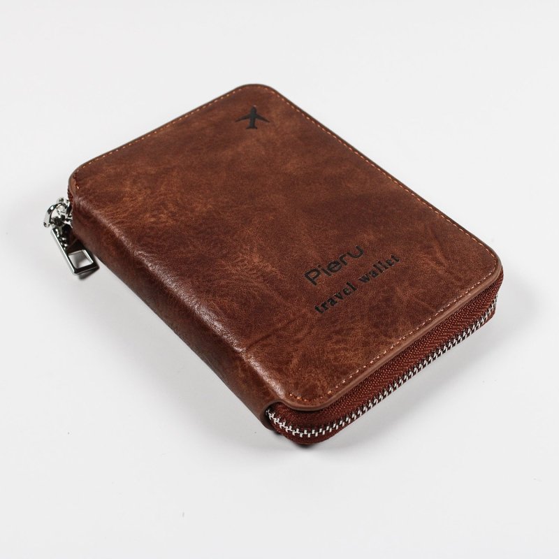 Zipper Passport Holder Multi-functional RFID Anti-theft Swiping Outbound Travel Storage Bag $23.96 Dana Fashion Color: Coffee Color Women's Bags Product information: Lining texture: pu Applicable scenarios: Daily matching Color: black, gray white, pink, b