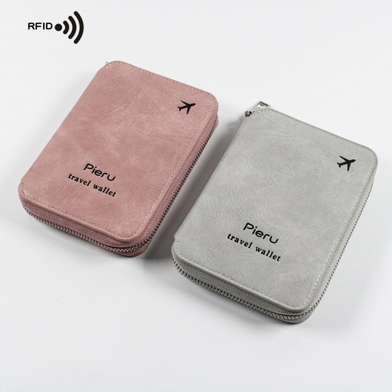 Zipper Passport Holder Multi-functional RFID Anti-theft Swiping Outbound Travel Storage Bag $23.96 Dana Fashion Color: Black Women's Bags Product information: Lining texture: pu Applicable scenarios: Daily matching Color: black, gray white, pink, brown, w