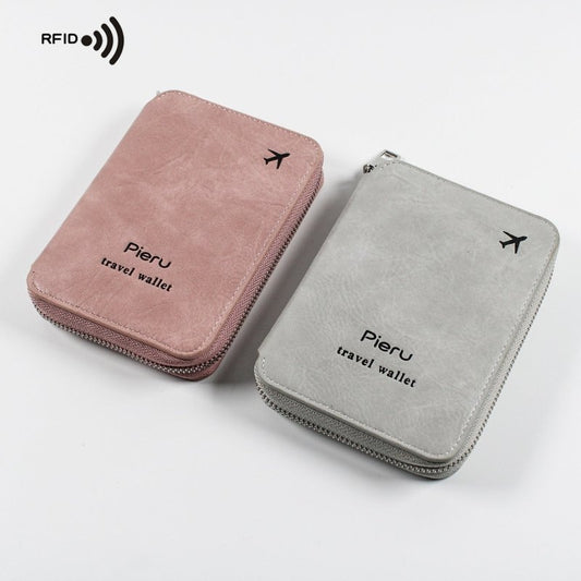 Zipper Passport Holder Multi-functional RFID Anti-theft Swiping Outbound Travel Storage Bag $23.96 Dana Fashion Color: Black Women's Bags Product information: Lining texture: pu Applicable scenarios: Daily matching Color: black, gray white, pink, brown, w